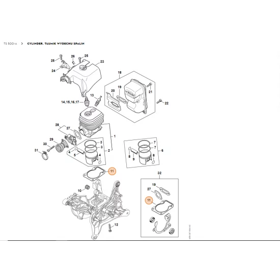 STIHL   Uszczelka cylindra 4250 029 2300